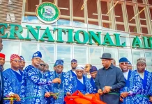 Tinubu, Obasanjo, Akpabio laud Abiodun at Gateway Airport Inauguration