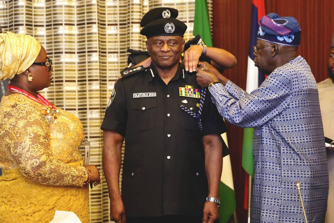 President Tinubu Decorates Tunji Disu as 23rd Acting Inspector-General of Police